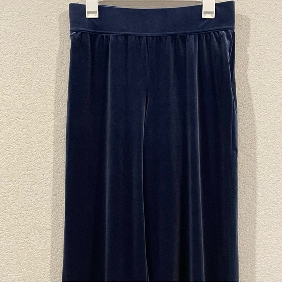 Lands’ End Blue Velour Wide Leg Pull-On Pants Size S - Picture 2 of 10